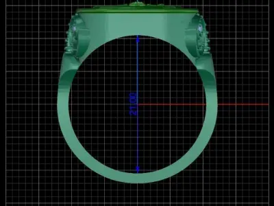 Signet   MEN Ring  with  Russian gerb  3D print model