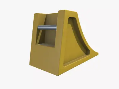 Vehicle chock Low-poly 3D model