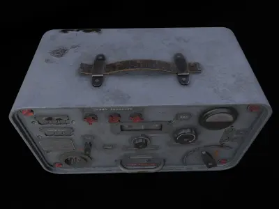 PBR Military Radio Low-poly 3D model Low-poly 3D model