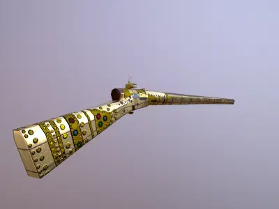 Turkish Gun Free low-poly 3D model