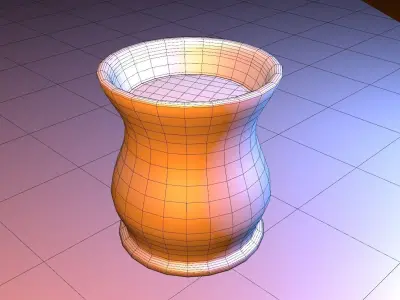 Vase with wine 3D model