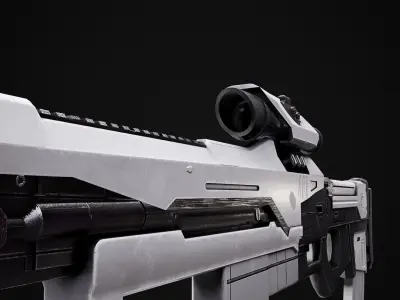 Sniper Sci-FI Free low-poly 3D model