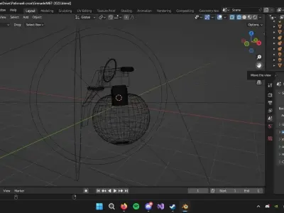 3D Frag Grenade M67 3D model