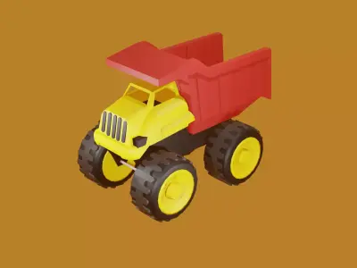 truck toy Low-poly 3D model purchase