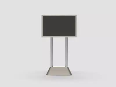Pavement Sign Outdoor Advertising city light big TV 3D model