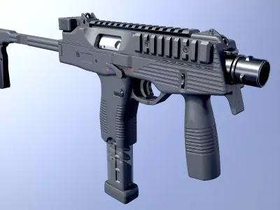 Brugger Thomet MP9 Low-poly 3D model