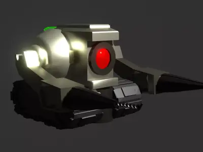 The Mining bot GAME-READY 3D modell Free low-poly 3D model