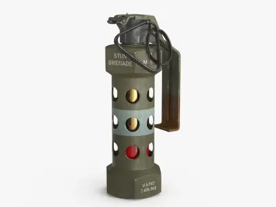 Hand Grenade v5 Low-poly 3D model