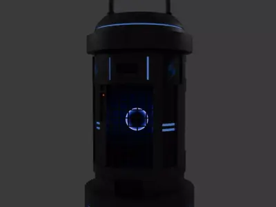 Cyberpunk Barrel  Low-Poly 3D Mode Low-poly 3D model