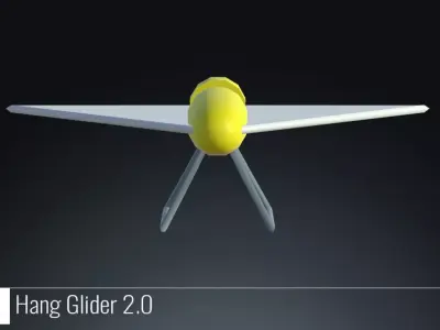 Hang Glider v2 - 3D Air Vehicles Low-poly 3D model