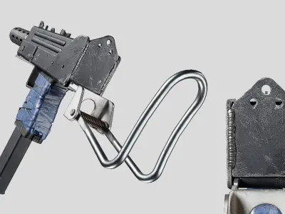 Mac 10 Low-poly 3D model purchase