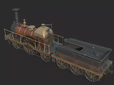 Vintage vehicle Firefly locomotive 3D model