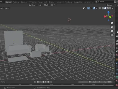 Furniture AssetPack Free low-poly 3D model