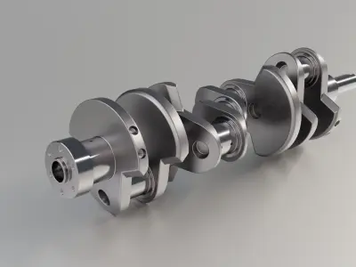 Crankshaft V8 3D model