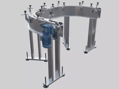Plastic chain conveyor 3D model