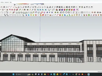 Shopping mall retail 3d model 3D model