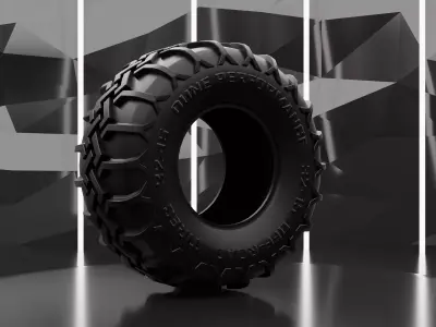 Dune Performance Sand Tire - Off-Road Paddle Tire 3D model