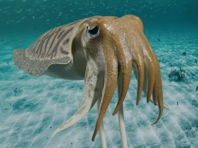 Cuttlefish rigged 3D model