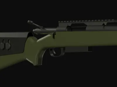 M40 Sniper Rifle Low Poly Low-poly 3D model
