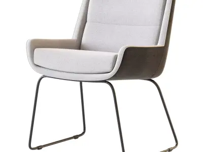 Naughtone Hush Low chair 3D model