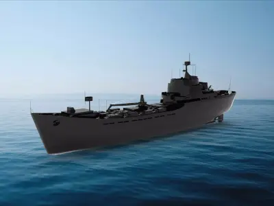 Tapir-class landing ship 3D model