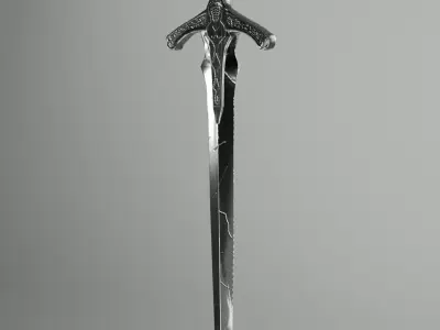 High detailed Sword Game ready  Low-poly 3D model
