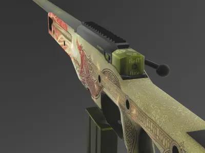 Dragunov sniper rifle SVD 3D model