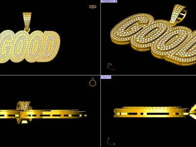 Diamond Good Pendant - 0066 3D print model