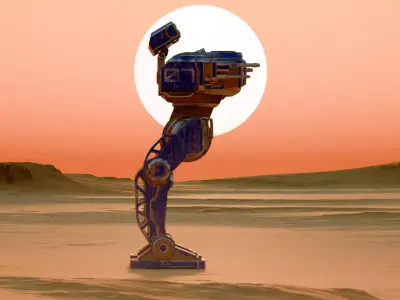  Apex Assault Mech  Low-poly 3D model