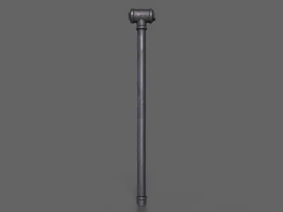 PBR Pipe Weapon V2a Low-poly 3D model
