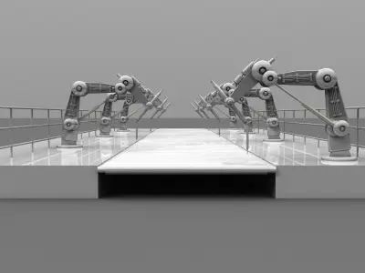 Robotic Assembly Line 3D model