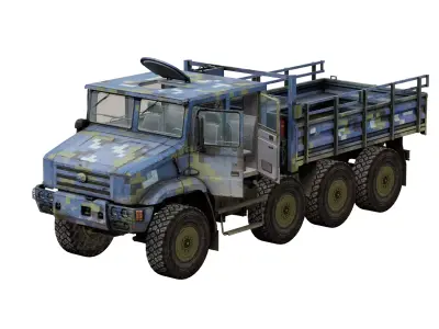 FAW MV3 Military Truck China Low-poly 3D model