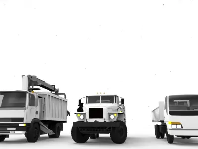 Garbage truck 3D model buy