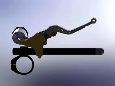 Clip-On hydraulic brake actuator Free 3D model