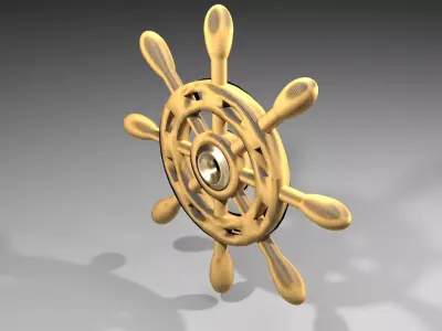 Ship Wheel 4 3D model