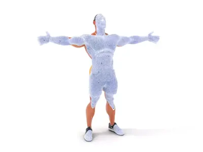 Athletic Human Character model pack Low-poly 3D model