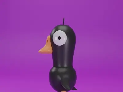 duck duck 3d model Low-poly 3D model