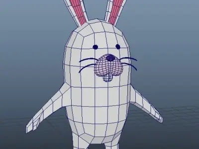 Bunny Stylized Low-poly 3D model