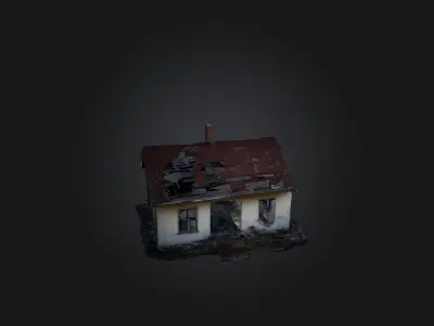 Abandoned House Low-poly 3D model