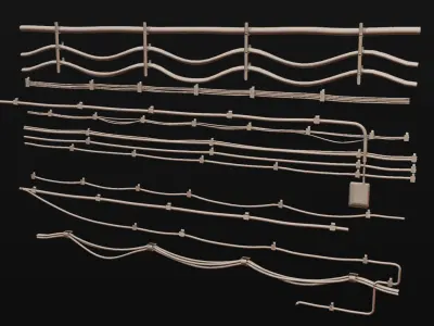 Tileable Cables Model Set  3D model