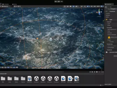 Ocean Water shader URP 3D model