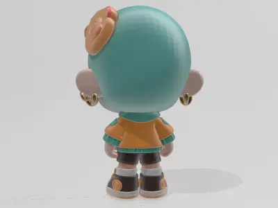 Trendy Hooded Girl 3D model
