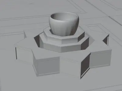 Vintage Arabesque Fountain 3D model