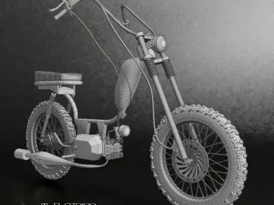Zanella Chopper 48cc Moped 3D model