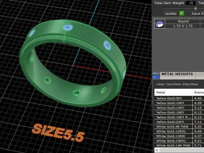 Traditional Box Style Infinity Diamond Band 3D print model