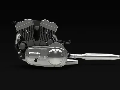 Motorcycle Evo Engine 3D model