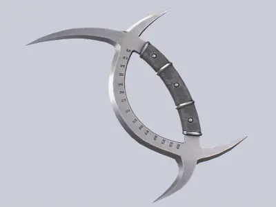 Deer horn knife Low-poly 3D model