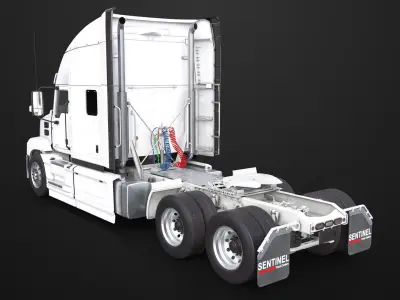 Heavy Truck Chassis 05 Generic White Interior All PBR Unity UE Textures 3D model