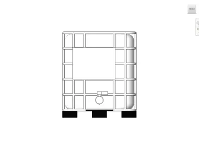 1000L IBC Tank Bulk Container - Contenedor Industrial BIN 1000L 3D model