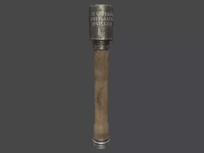 M24 Stielhandgranate Low-poly 3D model